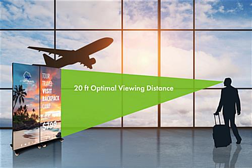 Optimal viewing distance is 20 feet