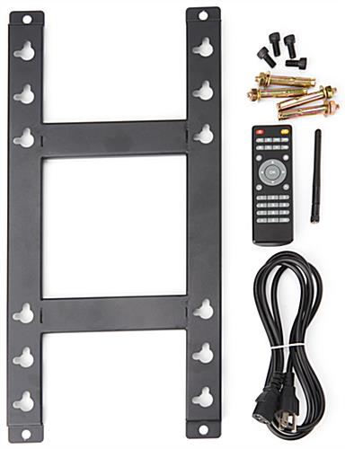Digital mirror advertising display with mounting bracket included