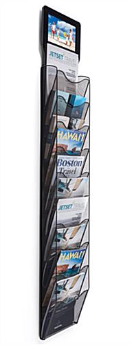 Magazine wall rack with digital sign for magazines