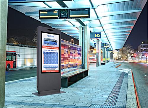Outdoor digital kiosk with robust construction