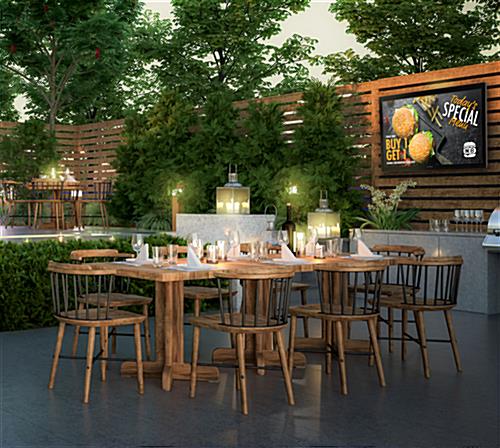 Outdoor digital signage display with 3mm anti-reflective tempered glass