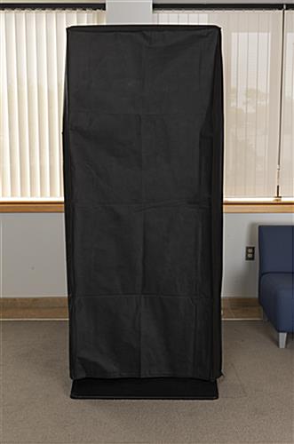 55" digital kiosk dust cover with overall height of 75 inches