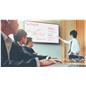 Touch screen whiteboard with interactive digital flipchart display
