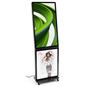 Backlit multimedia kiosk with signage and LED graphic panel 