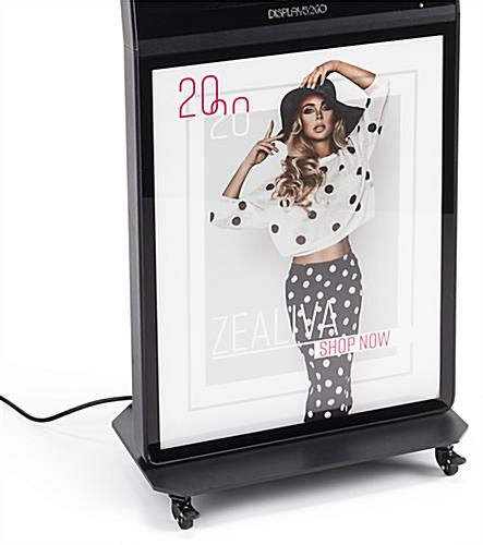 Custom kiosk poster signage with full color graphics 