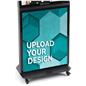 Black backlit multimedia kiosk with signage and personalized static artwork