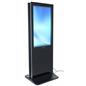 2-Sided touch screen digital poster kiosk features plug and play design