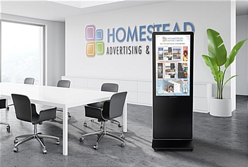 43" digital advertising floor stand display with access to Google Play app store