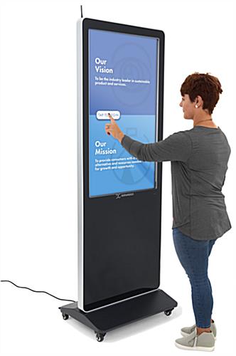 43" multimedia advertising kiosk with 1 year warranty