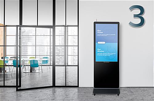 43" multimedia advertising kiosk with mobile design