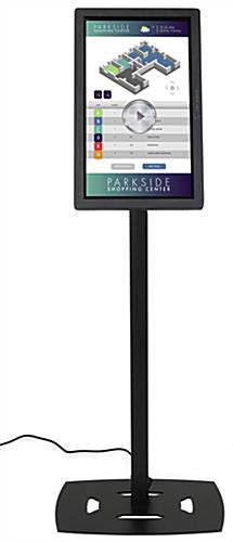 22" height adjustable touch kiosk supports images, videos and slide shows