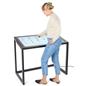 Accessible touch screen table with comfortable sit or stand use