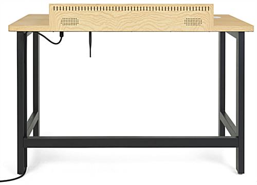 Interactive multi touch table with built-in speakers