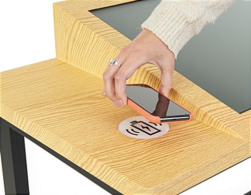 Interactive multi touch table with wireless charging