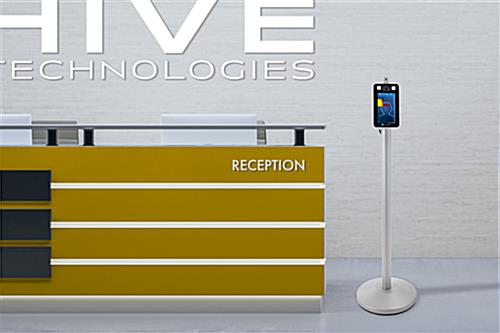 Non-contact body temperature screening kiosk with configurable door access control