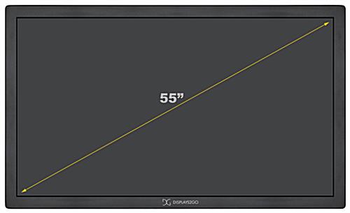 Touch screen wall monitor with overall display dimensions of 55 inches