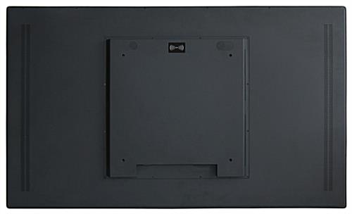 Touch screen wall monitor with built-in speakers
