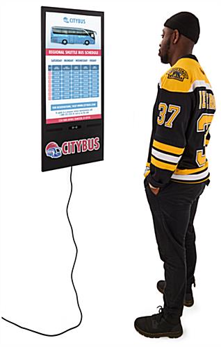 Custom Digital Sign with 63 Inch Power Cord 