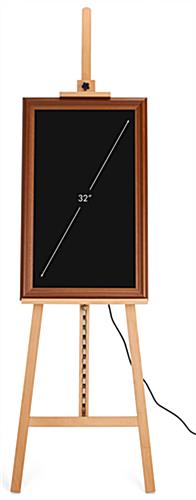 Digital canvas easel display with 32" LCD screen