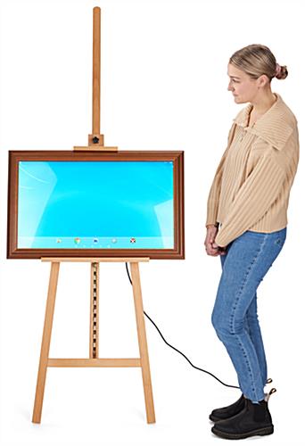 Digital canvas easel display with modern design