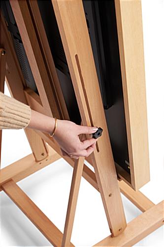 Digital art display stand with adjustable knob