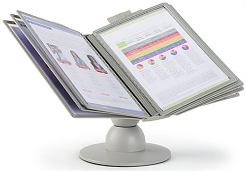 Desktop Reference Rack | 10 Double Sided 8.5” x 11” Panels