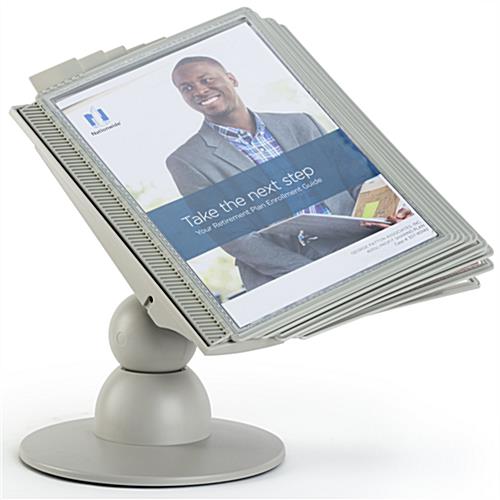 Desktop Reference Rack 10 Double Sided 8.5” x 11” Panels