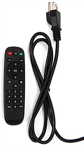 Wall mount charging station with digital screen with remote control
