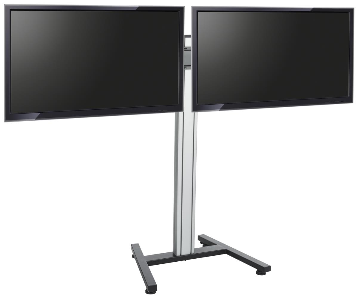 floor mounted dual monitor stand