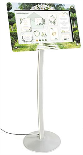 Custom frame for DPF215 digital sign stands with high quality printing