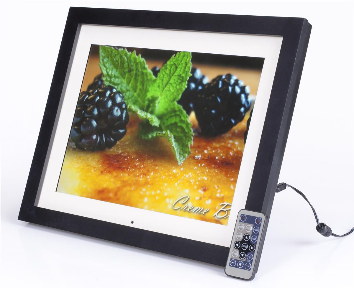 Digital photo frame that plays video