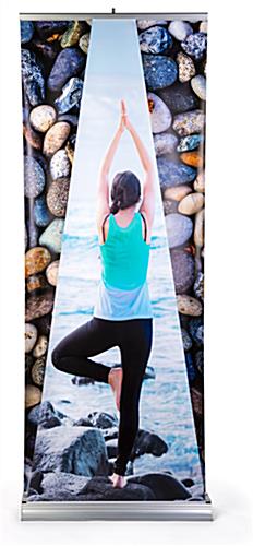 Dual layer 3D roller banner display with full color custom graphics