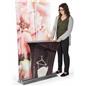 3D effect dual layer pull up banner stand makes transporting a breeze