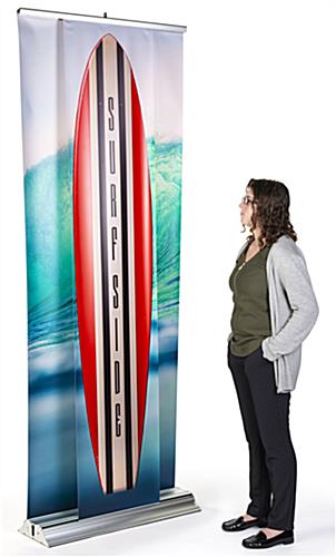 3D effect dual layer pull up banner stand have stunning custom graphics