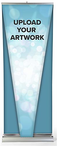 Replace 3d inverted pyramid layered pull up banner features premium vinyl-like material 