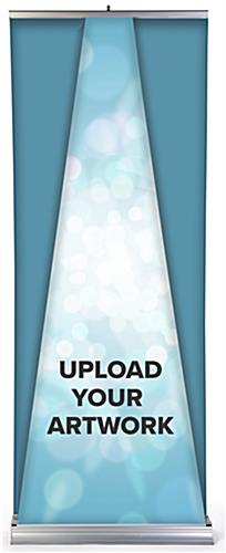 Replacement roll up dimensional pyramid banner with custom artwork graphics