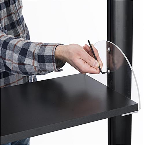 Electronic poster digital sign merchandising shelves