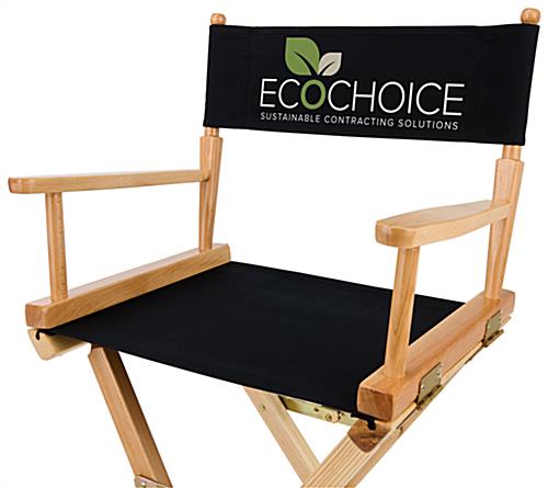 Custom directors chair with overall weight of 13 lbs. 