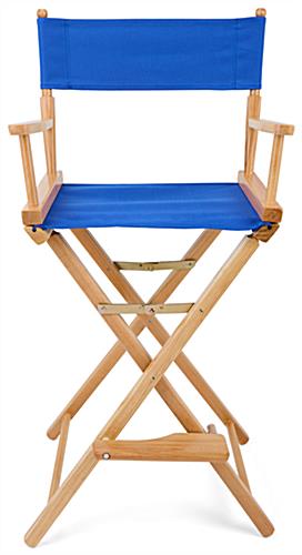 Folding directors chair with removable foot rest