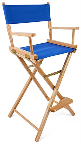 Folding directors chair with wood material 