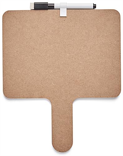 Dry erase answer paddle kit with particle board back