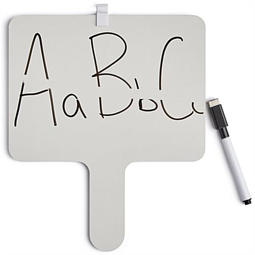 Dry erase answer paddle kit with non-ghosting surface