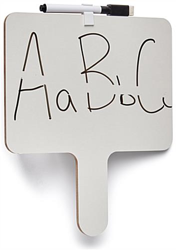 Dry erase answer paddle kit with markers and clips