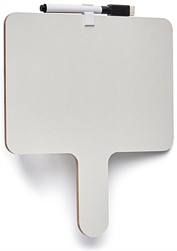 Dry erase answer paddle kit with rounded corners