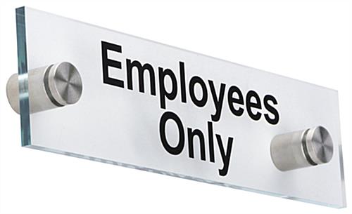Acrylic Office Room Signs, Silver