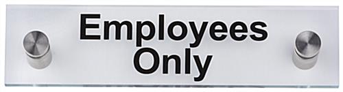 “Employees Only” Standoff Sign, Acrylic