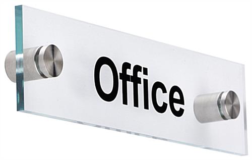 Acrylic Office Room Signs, Clear