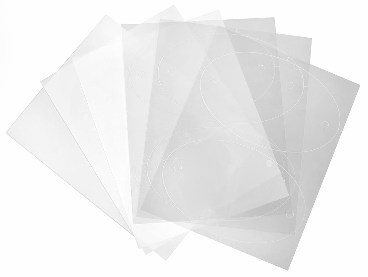 Blank Replacement Films for EDSIGN58OV | 3 Clear & 3 Frosted