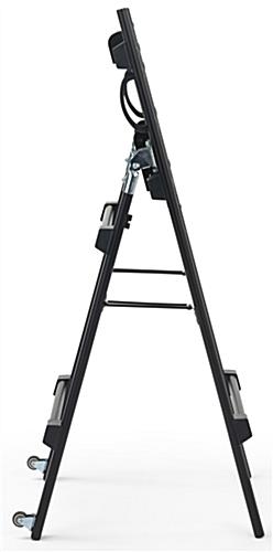 Folding TV easel with compact design