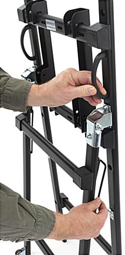 Folding TV easel with collapsible design for easy storage